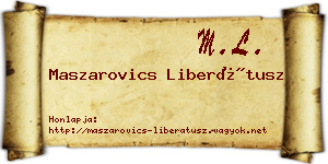 Maszarovics Liberátusz névjegykártya